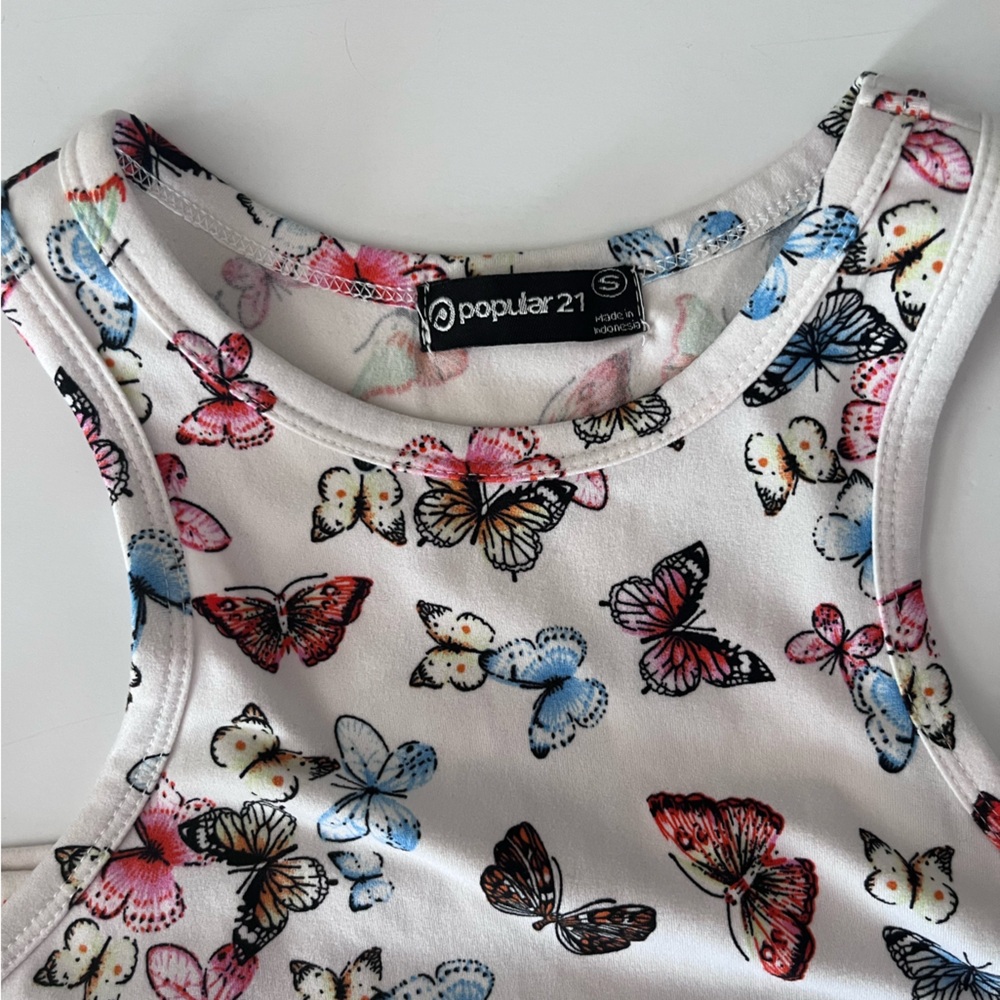 Popular 21 | Chic Butterfly Print Mini Dress - Picture 5 of 6